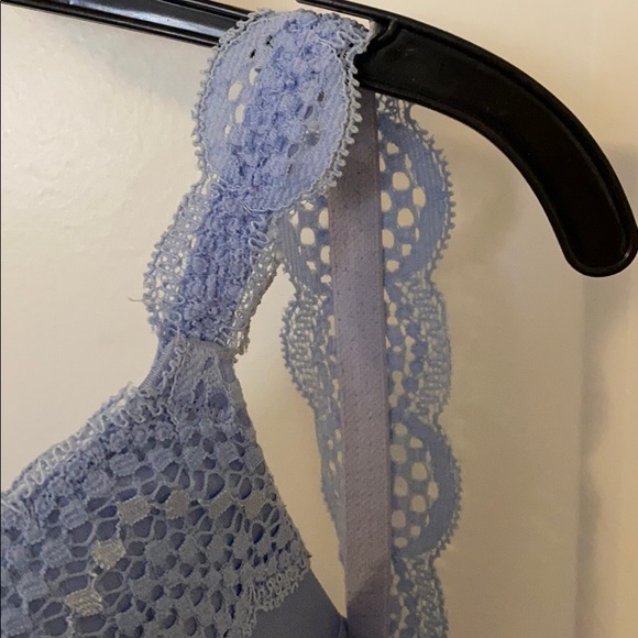 Aerie | Blue Satin Push-up Bra - Picture 4 of 7